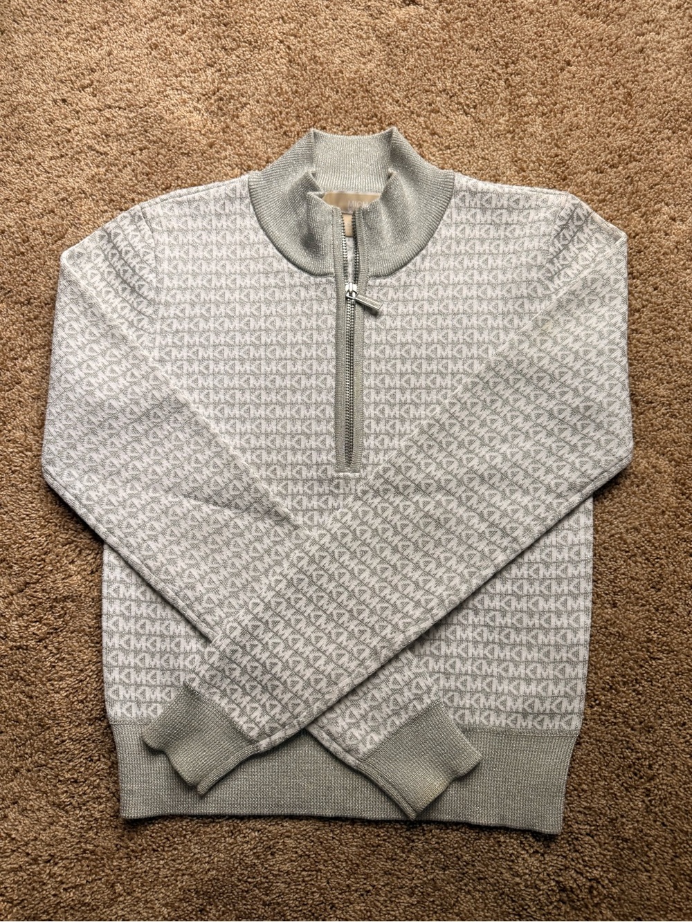 Michael Kors Silver Half-Zip Women’s Sweater
